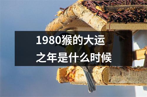 1980猴的大运之年是什么时候