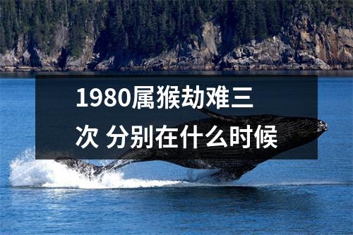 1980属猴劫难三次分别在什么时候