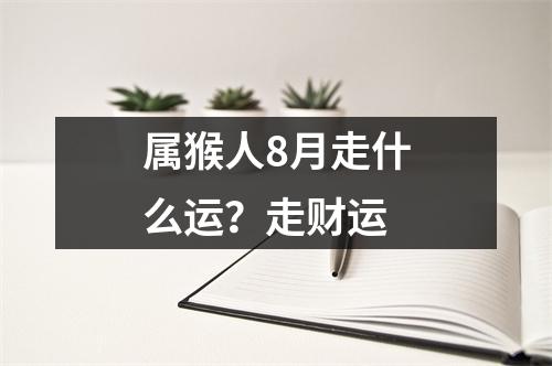 属猴人8月走什么运？走财运