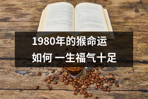 1980年的猴命运如何一生福气十足