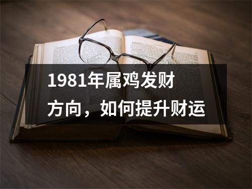 1981年属鸡发财方向，如何提升财运