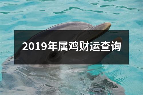 2019年属鸡财运查询