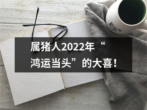 属猪人2022年“鸿运当头”的大喜！