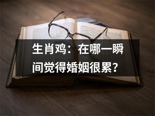 <h3>生肖鸡：在哪一瞬间觉得婚姻很累？