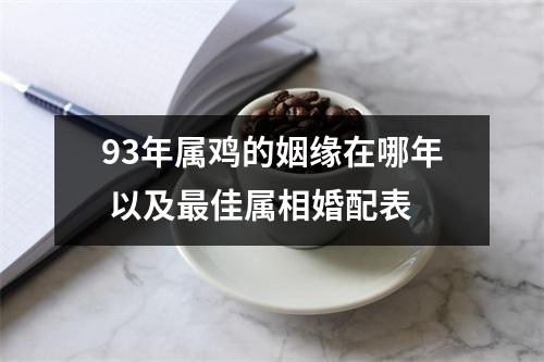 93年属鸡的姻缘在哪年以及佳属相婚配表