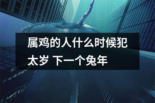 属鸡的人什么时候犯太岁下一个兔年