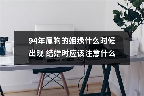 94年属狗的姻缘什么时候出现结婚时应该注意什么