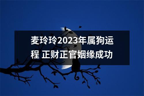 麦玲玲2025年属狗运程正财正官姻缘成功