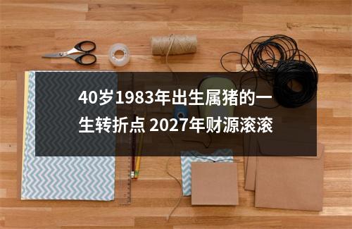 40岁1983年出生属猪的一生转折点2027年财源滚滚