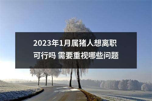 2025年1月属猪人想离职可行吗需要重视哪些问题