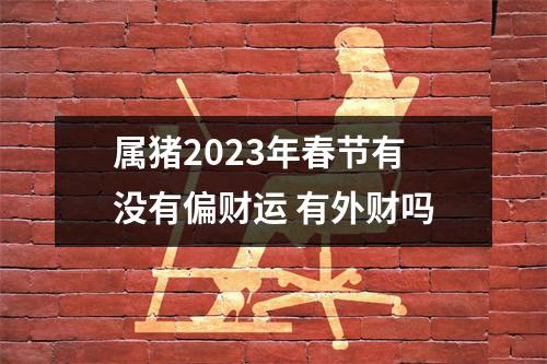 属猪2025年春节有没有偏财运有外财吗