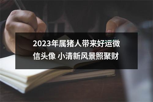 <h3>2025年属猪人带来好运微信头像小清新风景照聚财